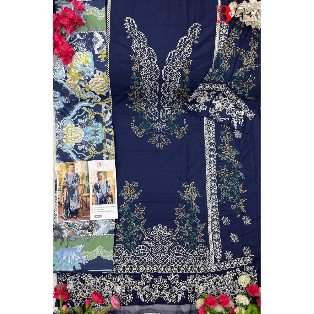 BILQIS B 174 ABCD (cotton Dupatta)