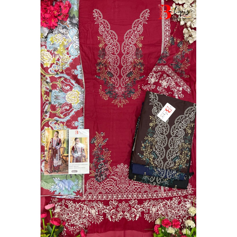 BILQIS B 174 ABCD (cotton Dupatta)