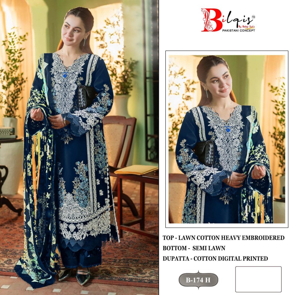 BILQIS B 174 EFGH (cotton Dupatta)