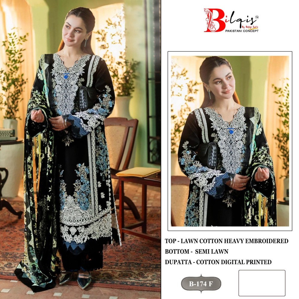 BILQIS B 174 EFGH (cotton Dupatta)