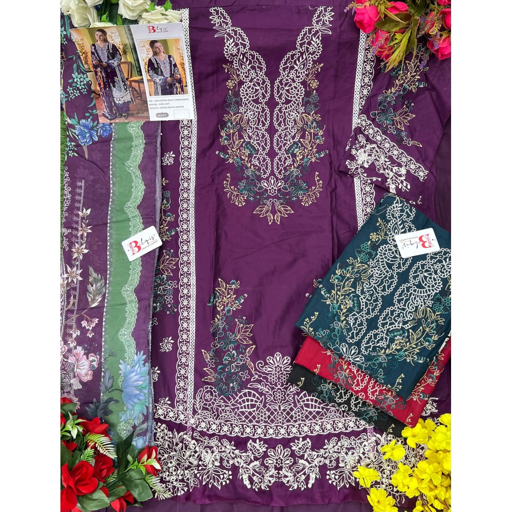 BILQIS B 174 EFGH (cotton Dupatta)