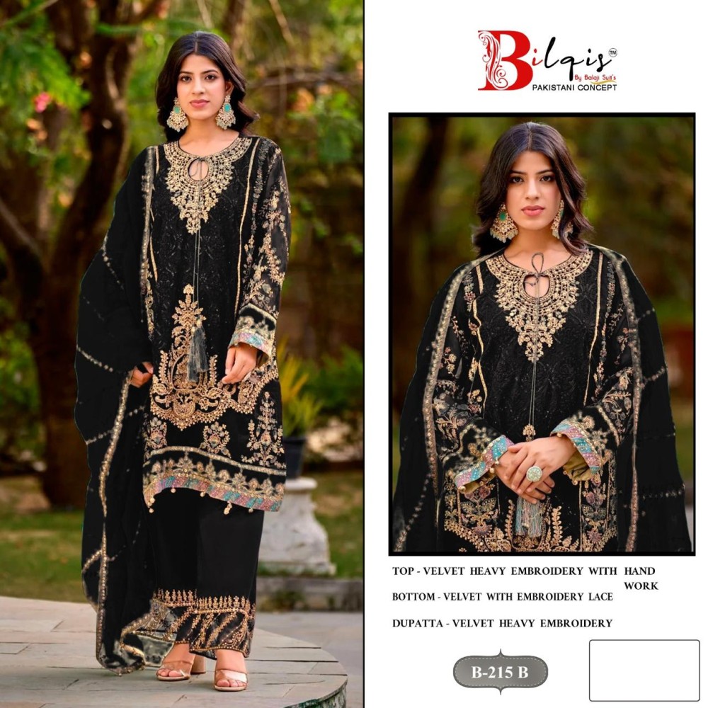 BILQIS B 215 A TO D VELVET (Winter Collection)