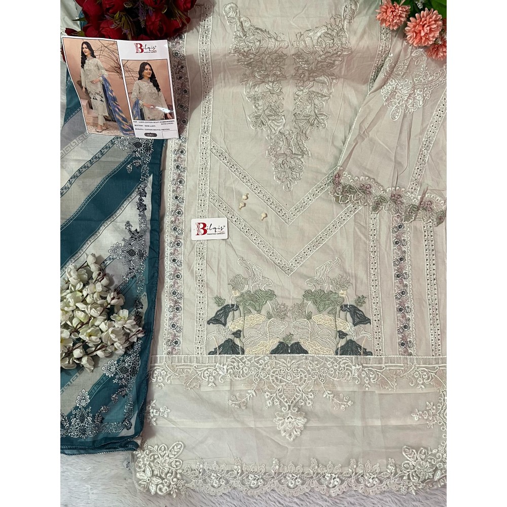 BILQIS B 80 IJKL (Cotton Dupatta)