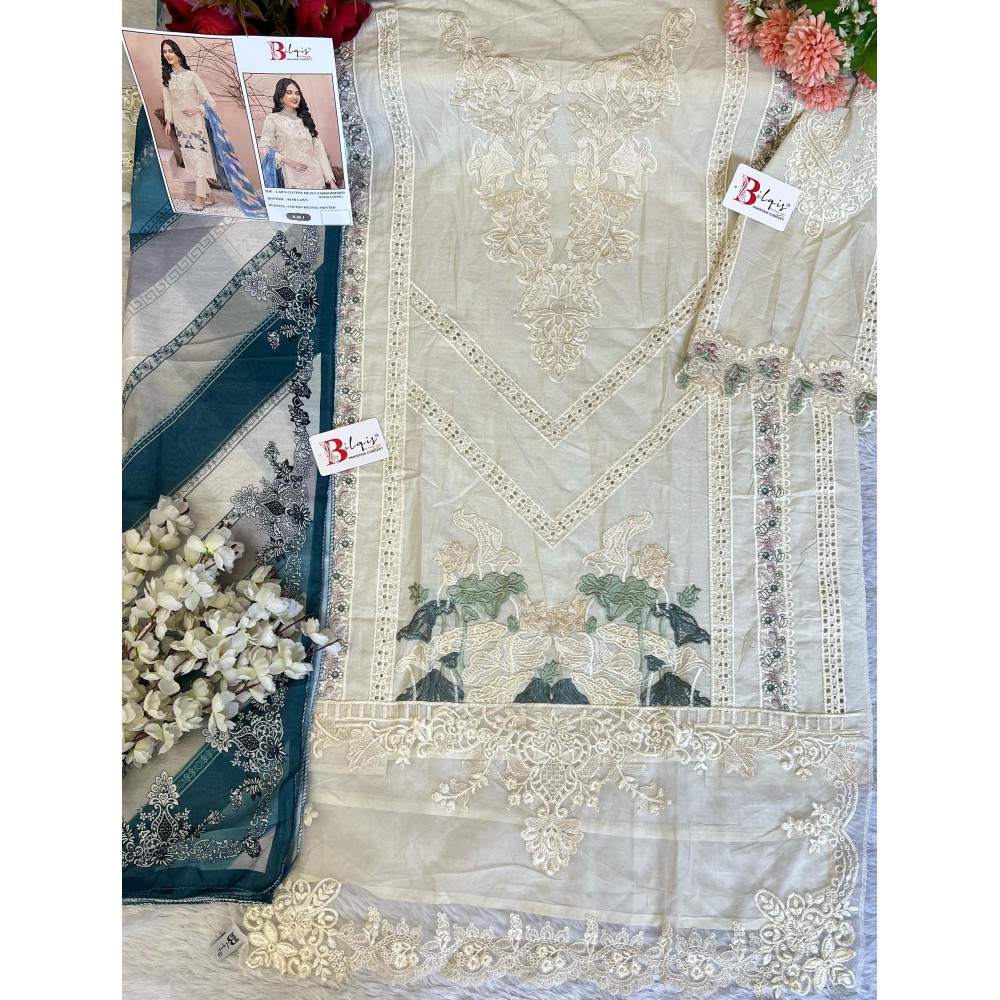 BILQIS B 80 IJKL (Cotton Dupatta)