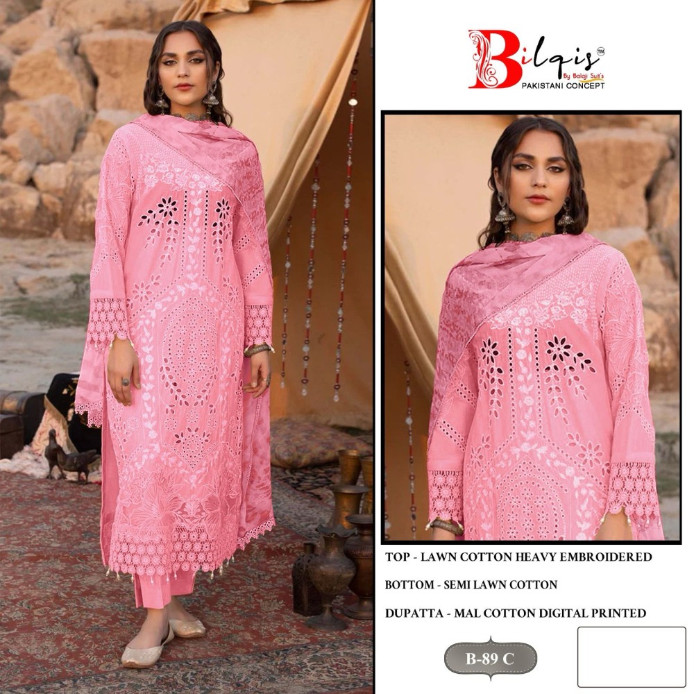 BILQIS B 89 ABCD (cotton Dupatta)