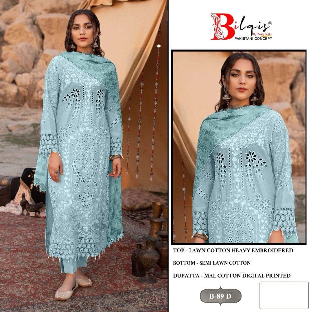 BILQIS B 89 ABCD (cotton Dupatta)
