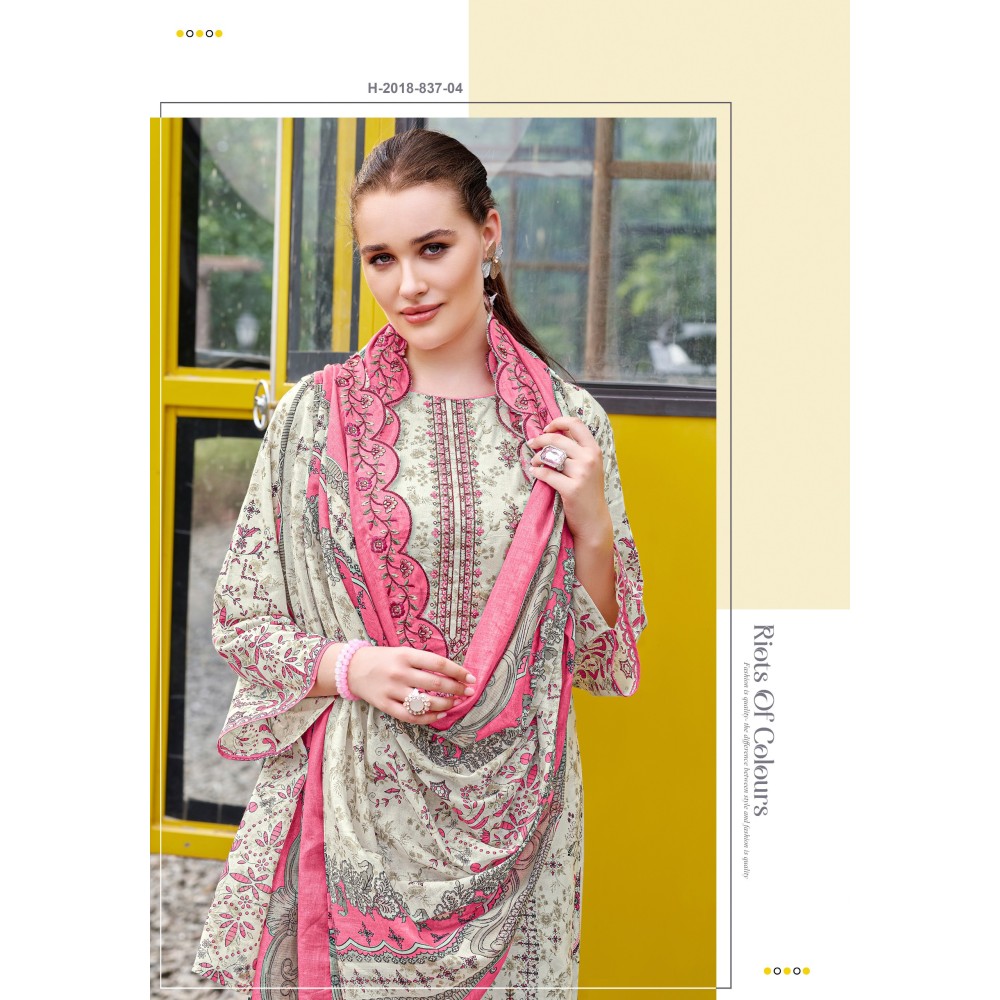 BIN SAEED 8 ALOK SUITS (Cotton Dupatta)