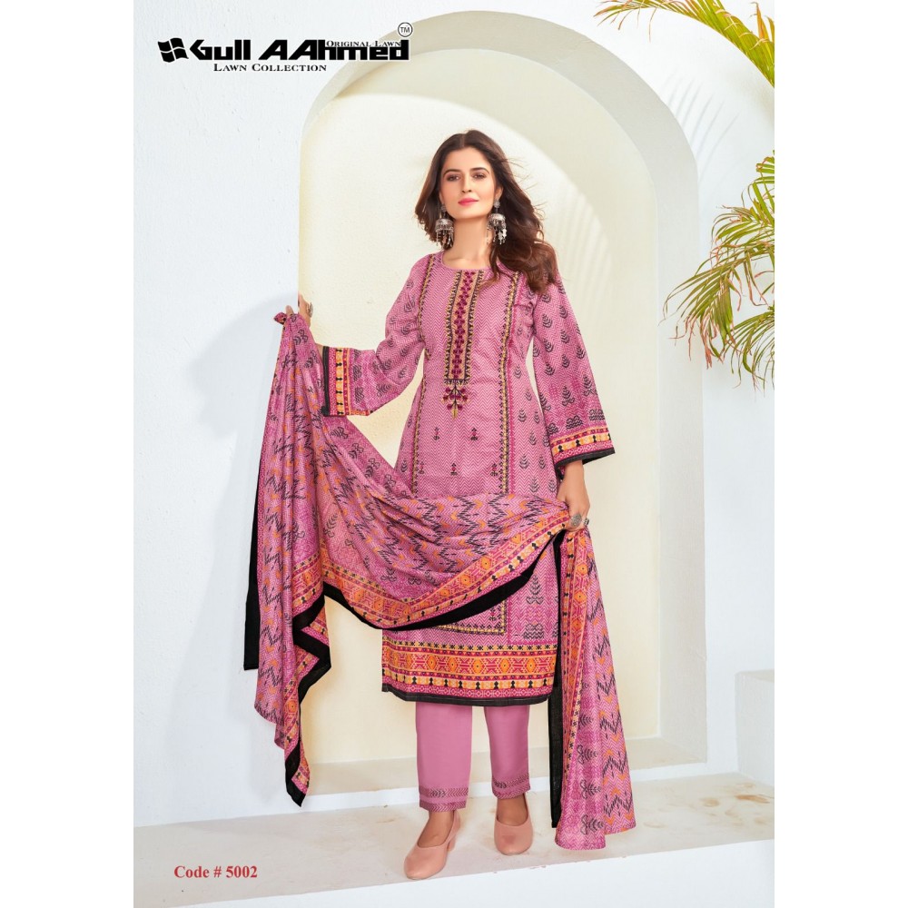 BIN SAEED EMBROIDERED COLLECTION VOL 5 GULL AAHMED (Cotton Dupatta)