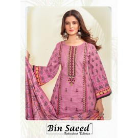 BIN SAEED EMBROIDERED COLLECTION VOL 5 GULL AAHMED (Cotton Dupatta)