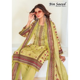 BIN SAEED EMBROIDERED COLLECTION VOL 5 GULL AAHMED (Cotton Dupatta)