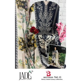BIN SAEED HEAVY LUXURY VOL 12 JADE (Cotton Dupatta)