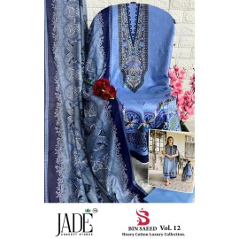BIN SAEED HEAVY LUXURY VOL 12 JADE (Cotton Dupatta)