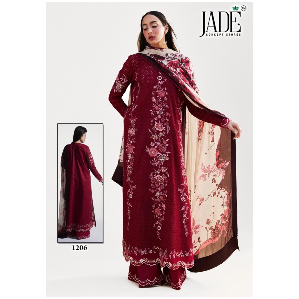 BIN SAEED HEAVY LUXURY VOL 12 JADE (Cotton Dupatta)