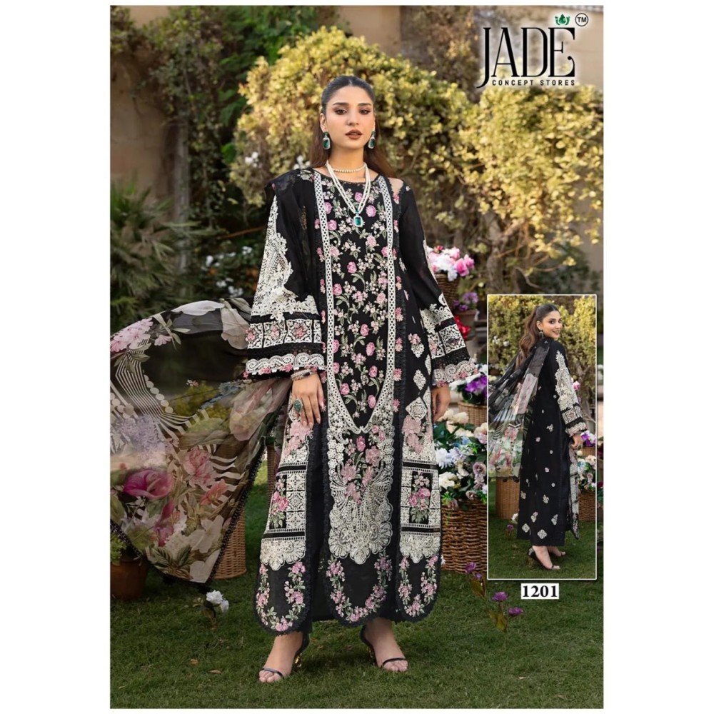 BIN SAEED HEAVY LUXURY VOL 12 JADE (Cotton Dupatta)