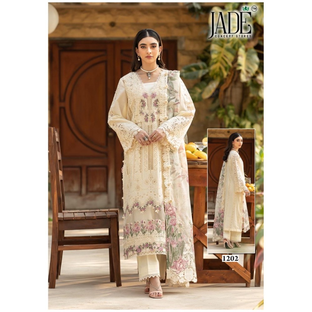 BIN SAEED HEAVY LUXURY VOL 12 JADE (Cotton Dupatta)