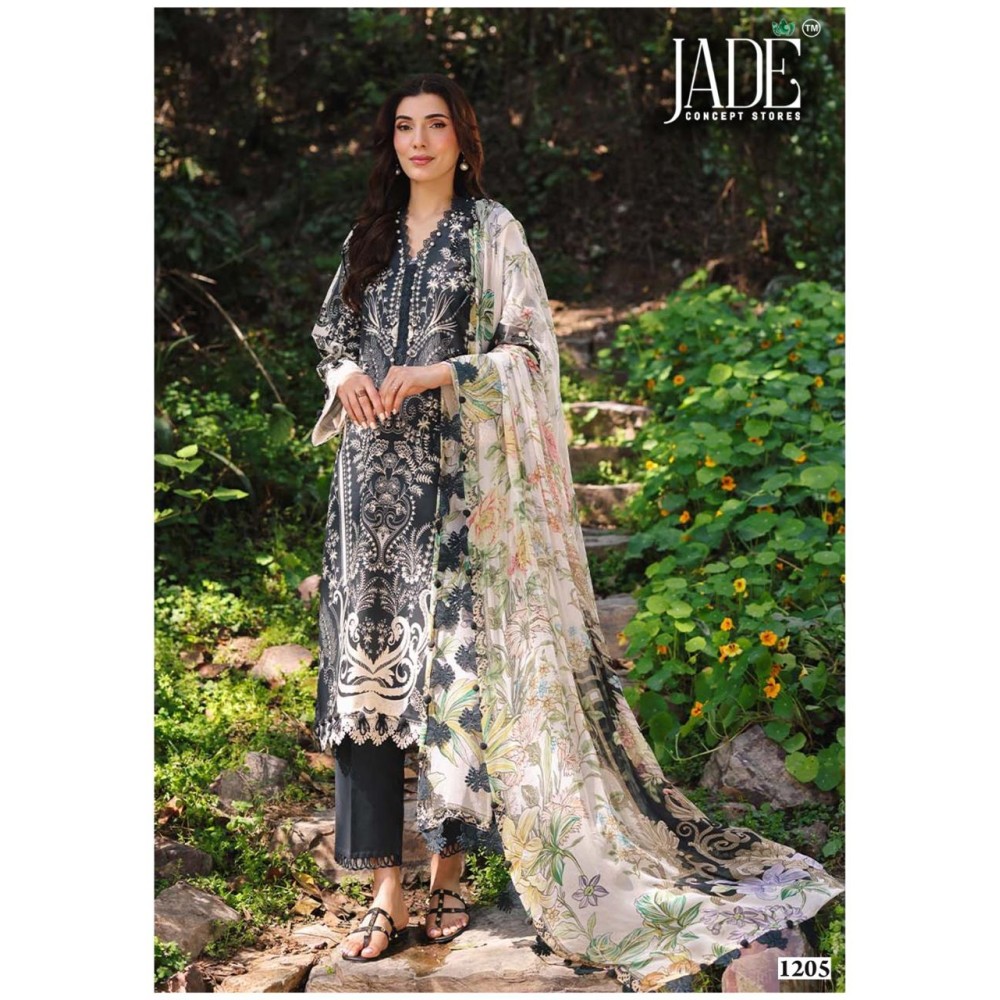 BIN SAEED HEAVY LUXURY VOL 12 JADE (Cotton Dupatta)
