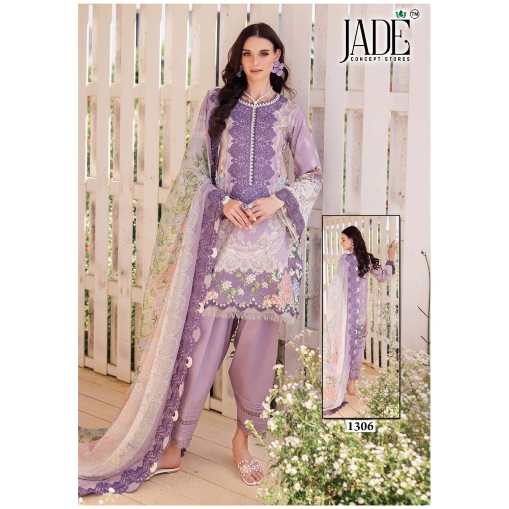 BIN SAEED HEAVY LUXURY VOL 13 JADE (Cotton Dupatta)