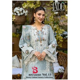 BIN SAEED HEAVY LUXURY VOL 13 JADE (Cotton Dupatta)