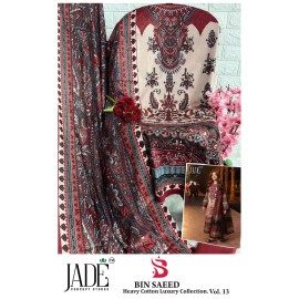 BIN SAEED HEAVY LUXURY VOL 13 JADE (Cotton Dupatta)