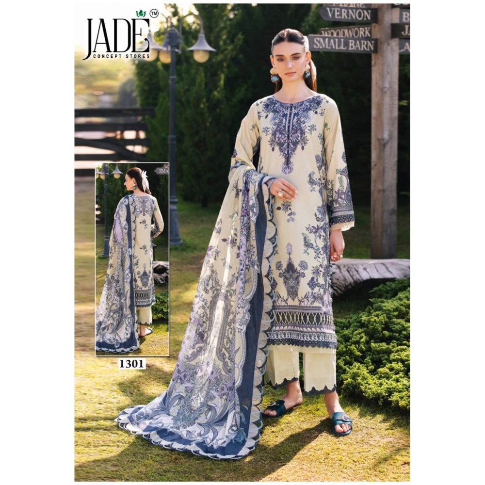 BIN SAEED HEAVY LUXURY VOL 13 JADE (Cotton Dupatta)