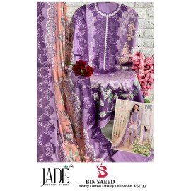 BIN SAEED HEAVY LUXURY VOL 13 JADE (Cotton Dupatta)