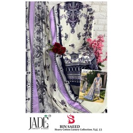 BIN SAEED HEAVY LUXURY VOL 13 JADE (Cotton Dupatta)