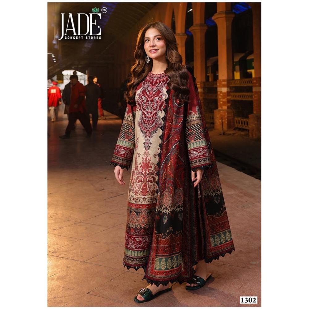 BIN SAEED HEAVY LUXURY VOL 13 JADE (Cotton Dupatta)