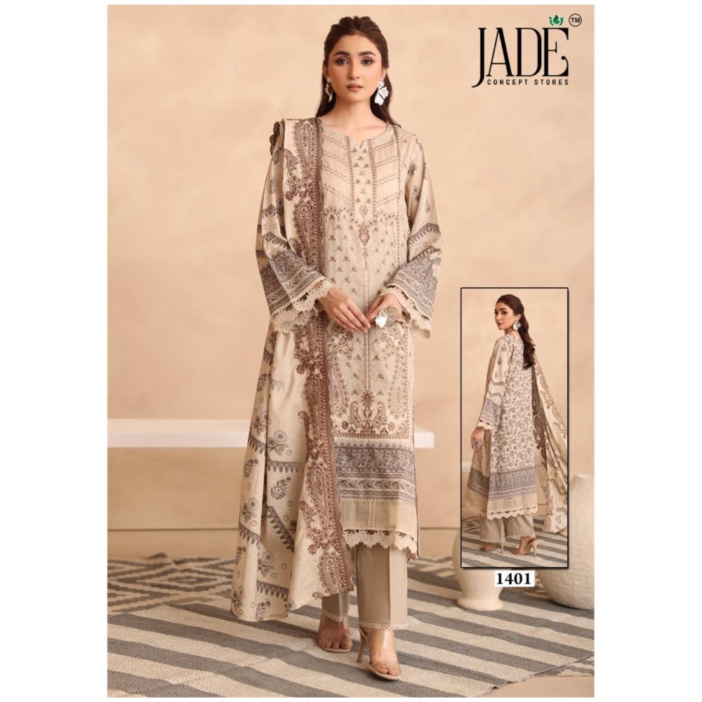 BIN SAEED HEAVY LUXURY VOL 14 JADE (Cotton Dupatta)