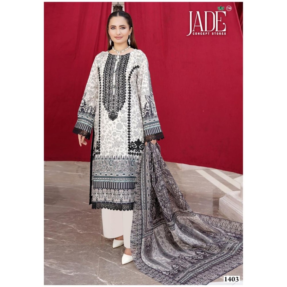BIN SAEED HEAVY LUXURY VOL 14 JADE (Cotton Dupatta)