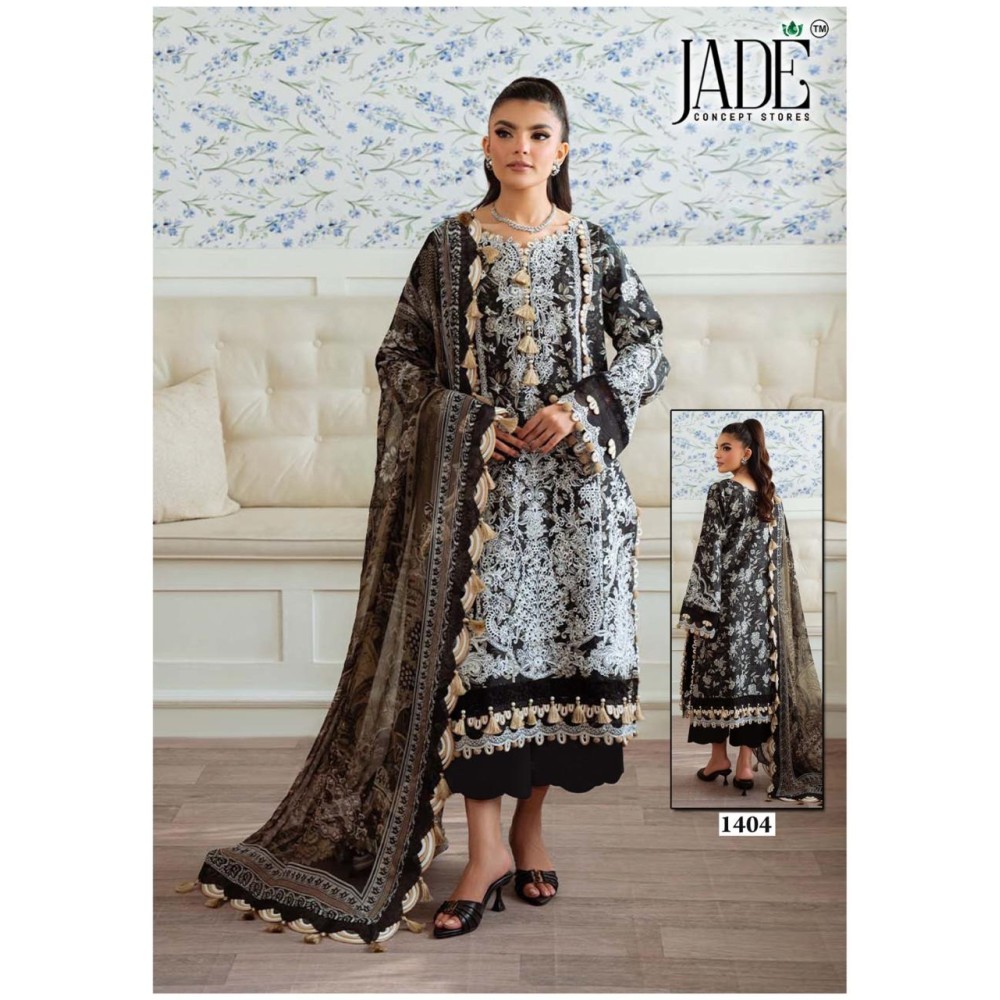 BIN SAEED HEAVY LUXURY VOL 14 JADE (Cotton Dupatta)
