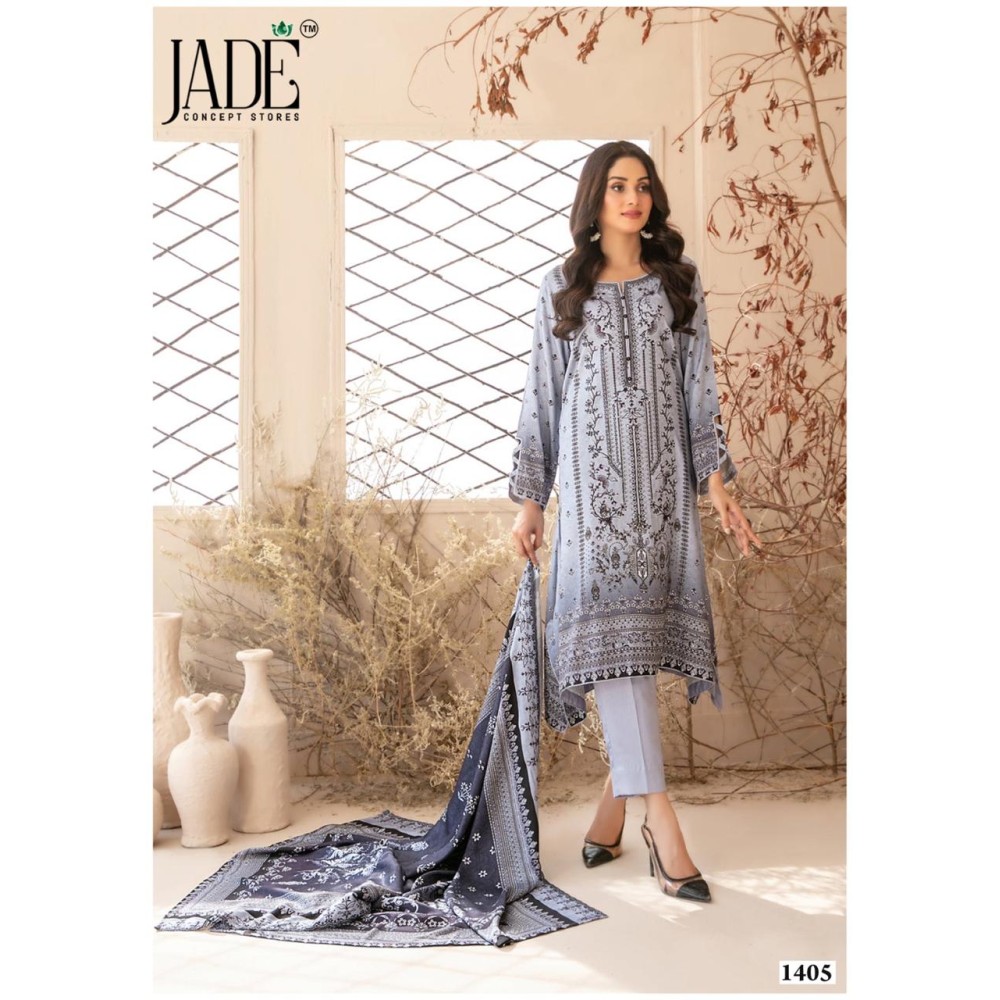 BIN SAEED HEAVY LUXURY VOL 14 JADE (Cotton Dupatta)