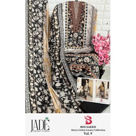 BIN SAEED HEAVY LUXURY VOL 9 JADE (Cotton Dupatta)