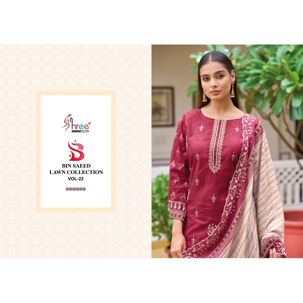 BIN SAEED LAWN COLLECTION SHREE VOL 22 SHREE