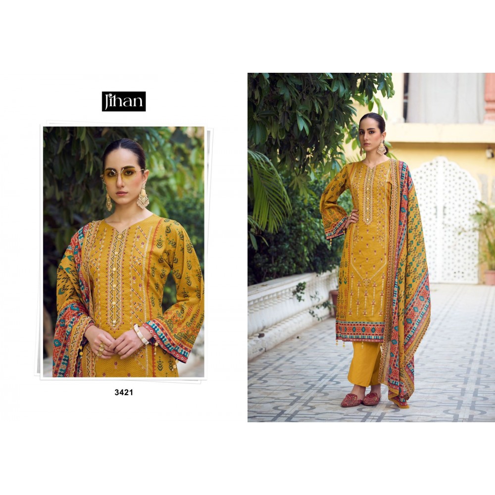 BIN SAEED LAWN COLLECTION VOL 10 JIHAN (Cotton Dupatta)