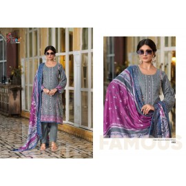 BIN SAEED LAWN COLLECTION VOL 14 SHREE  (Cotton Dupatta)