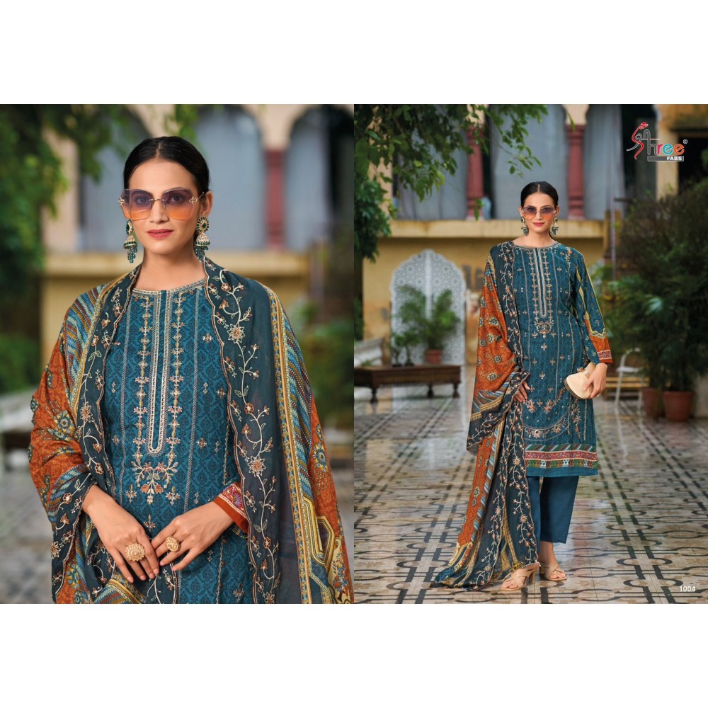 BIN SAEED LAWN COLLECTION VOL 14 SHREE  (Cotton Dupatta)