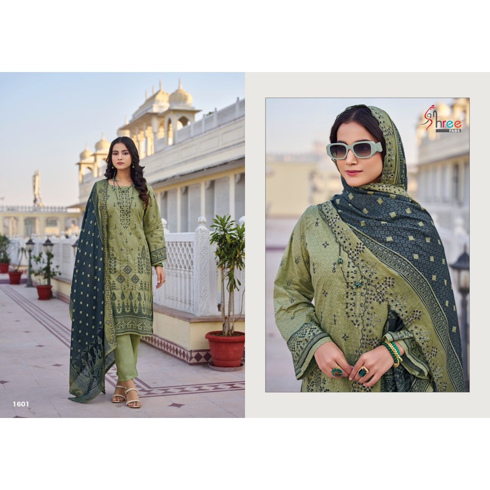 BIN SAEED LAWN COLLECTION VOL 16 SHREE  (Cotton Dupatta)