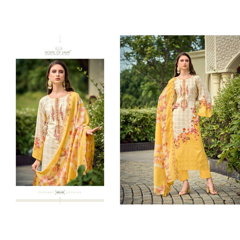 BIN SAEED TOP DUP WORK COLLECTION HOUSE OF LAWN (cotton dupatta)