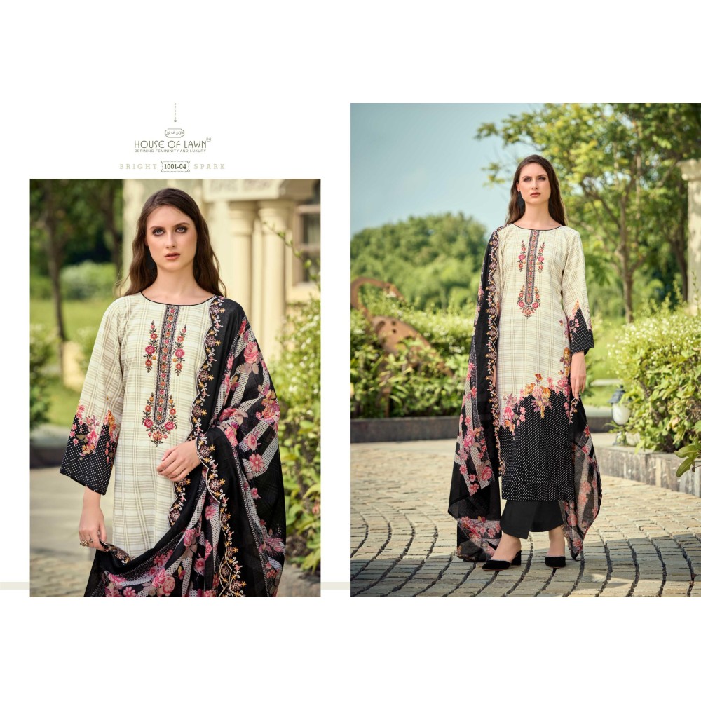 BIN SAEED TOP DUP WORK COLLECTION HOUSE OF LAWN (cotton dupatta)