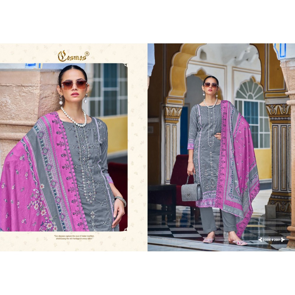 BIN SAEED VOL 1 COSMOS (Cotton Dupatta)