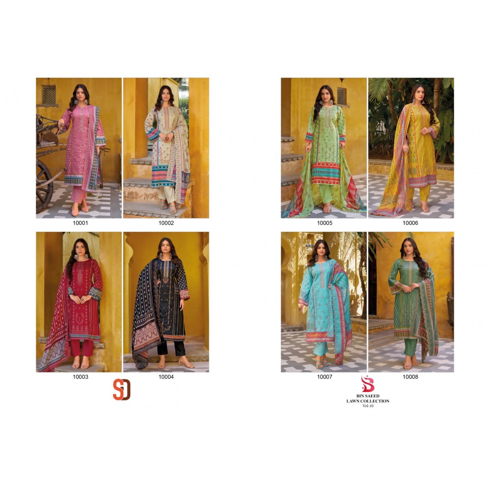 BIN SAEED VOL 10 SHRADDHA (Cotton Dupatta)