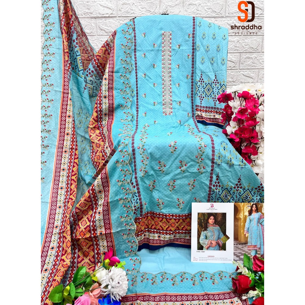 BIN SAEED VOL 10 R SHRADDHA (Cotton Dupatta)