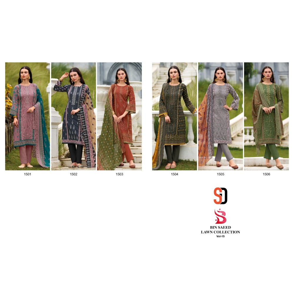 BIN SAEED VOL 15 SHRADDHA (Cotton Dupatta)