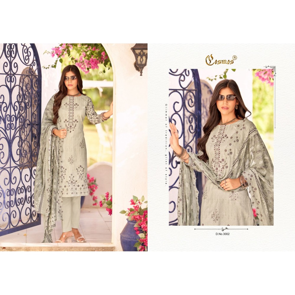 BIN SAEED VOL 3 COSMOS (Cotton dupatta)