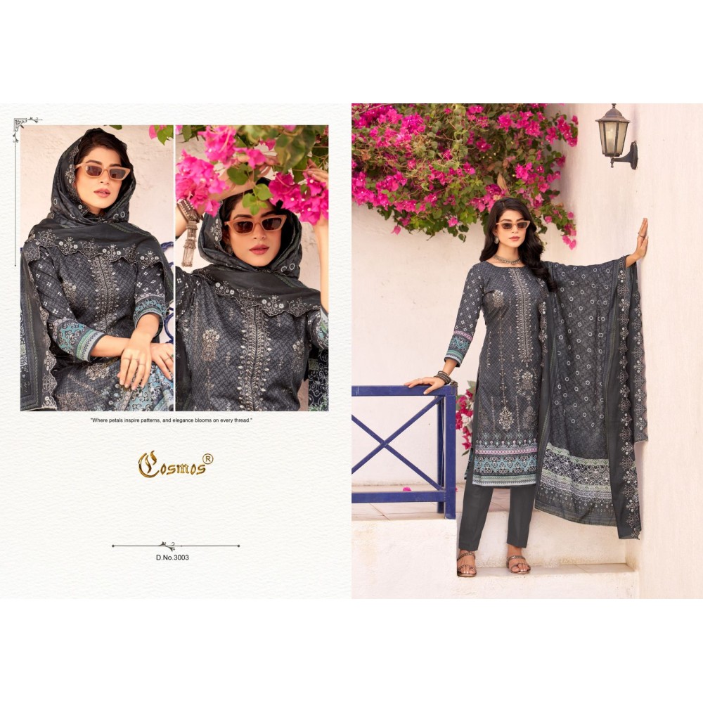 BIN SAEED VOL 3 COSMOS (Cotton dupatta)