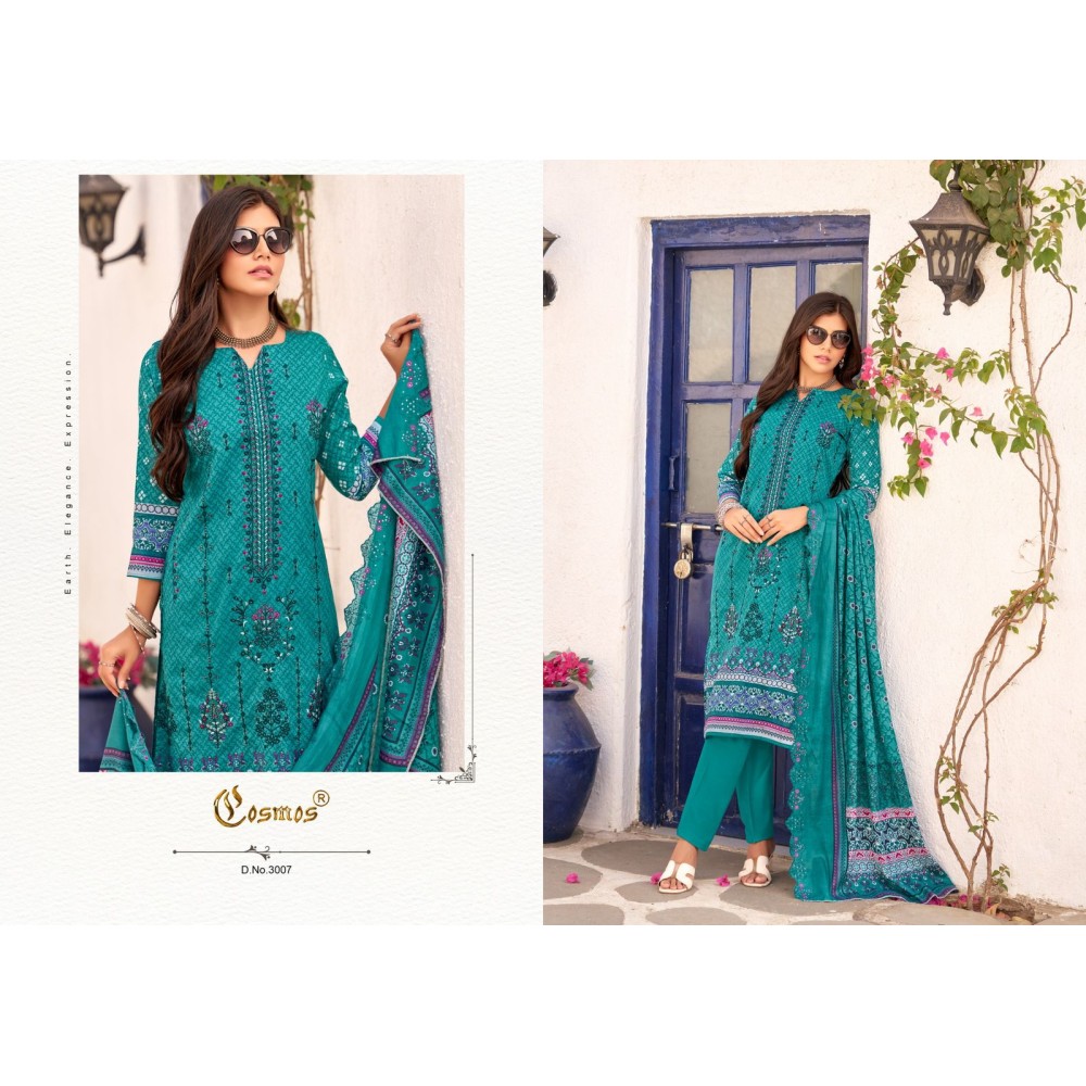 BIN SAEED VOL 3 COSMOS (Cotton dupatta)