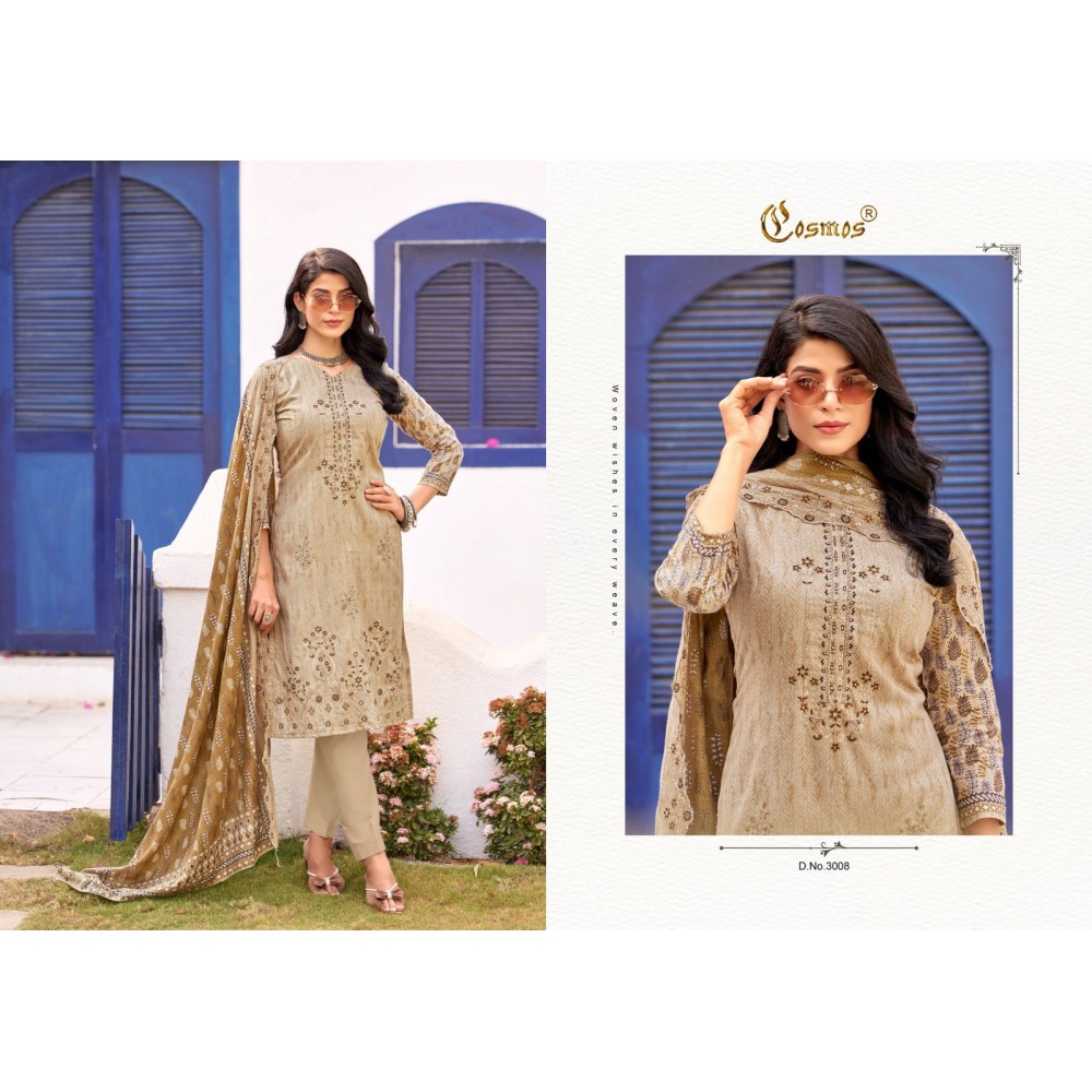 BIN SAEED VOL 3 COSMOS (Cotton dupatta)