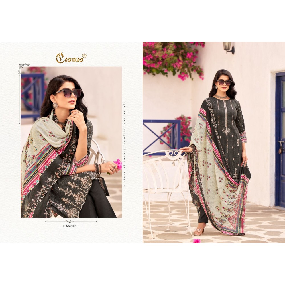 BIN SAEED VOL 3 COSMOS (Cotton dupatta)