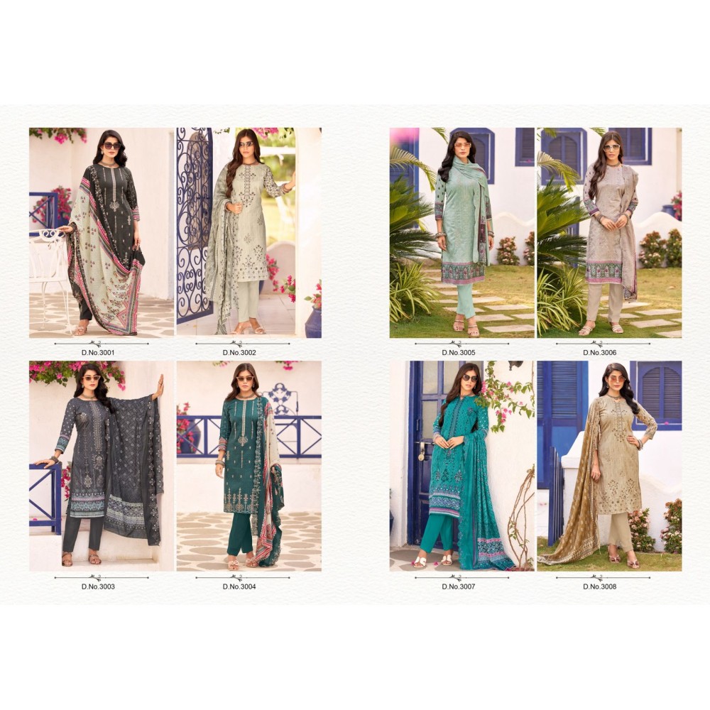 BIN SAEED VOL 3 COSMOS (Cotton dupatta)