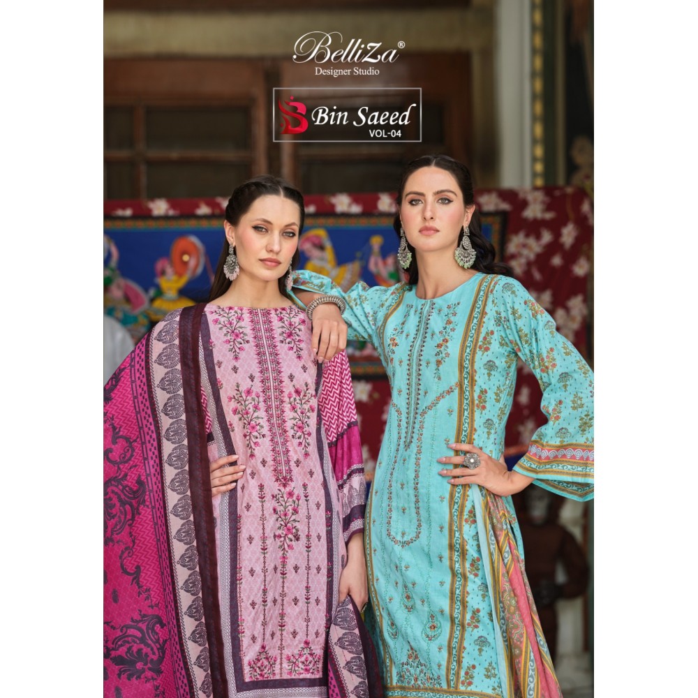 BIN SAEED VOL 4 BELLIZA (Cotton Dupatta)